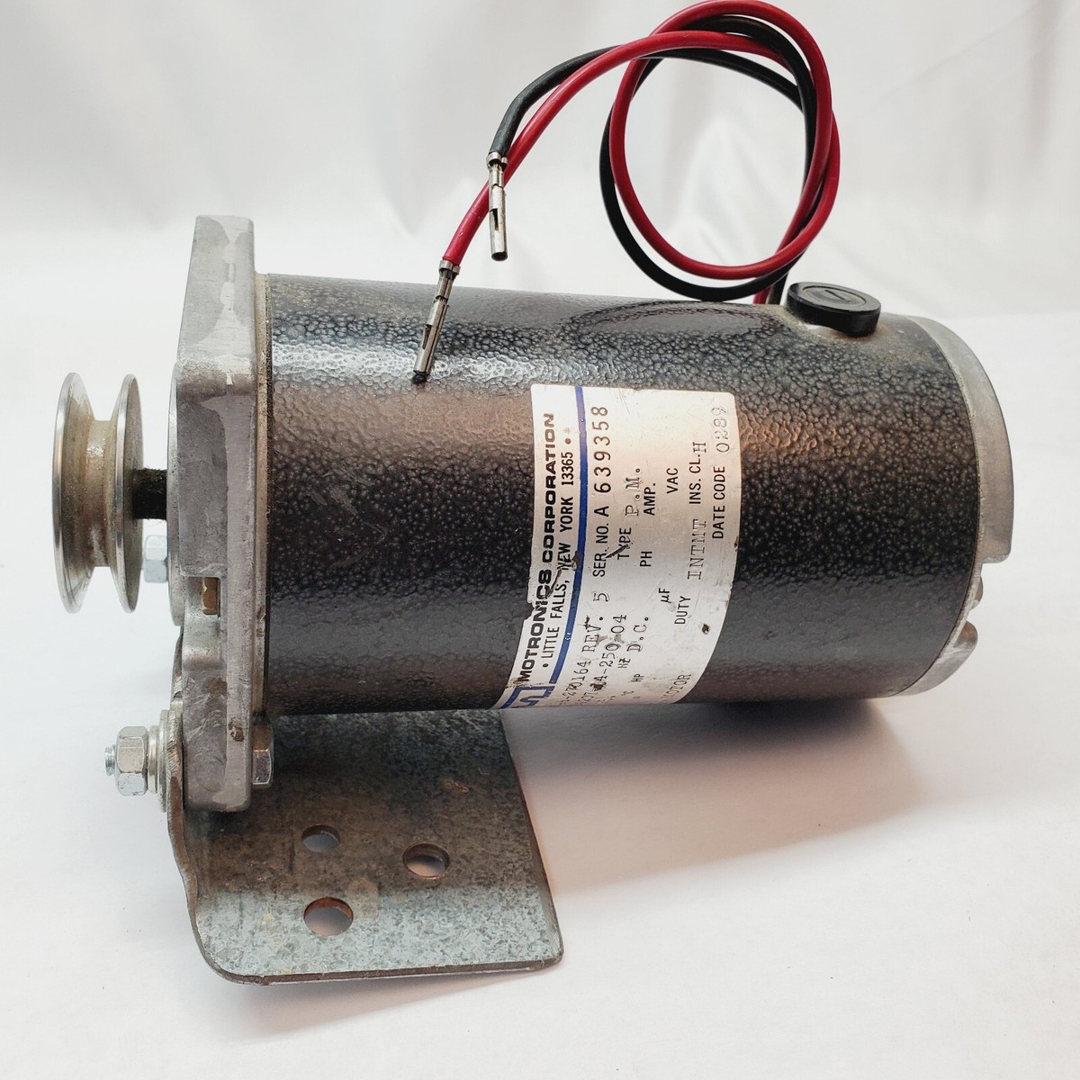 Motronics Variable Speed DC Motor Intermittent Duty PM Belt Pulley Shaft