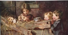 Childhood's Treasures by Marianne Stokes - Antique Print 1930