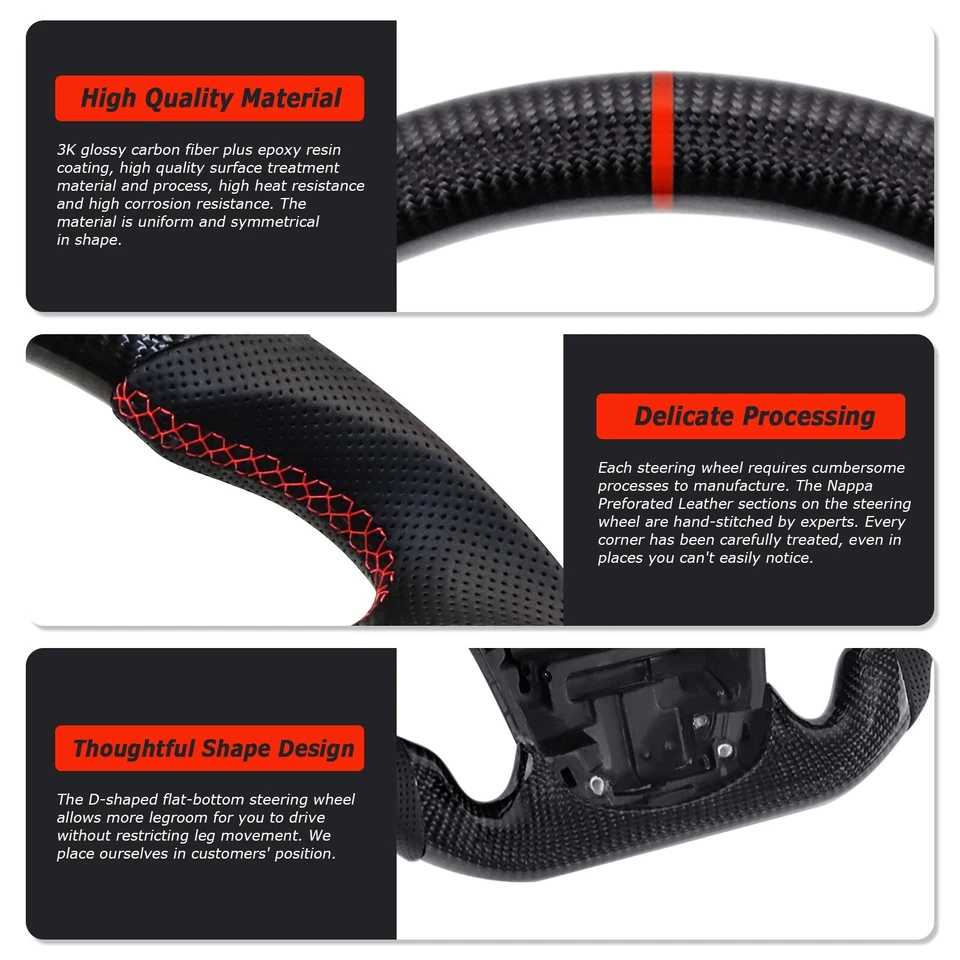 Volante de fibra de carbono real para Toyota GR Supra A90 MKV 2019 - 2024 en stock Foto 3 de 4