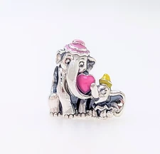 NEW 100% Authentic PANDORA 925 Disney Dumbo & Mom Mrs. Jumbo Charm 793751C01
