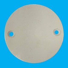 12x 65mm White PVC Circular Box Lids Electrical Conduit Cover Plate Twin Hole