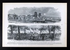 Leslie Civil War Print - Battle of Cedar Creek - Middletown VA 6th Corps Charge