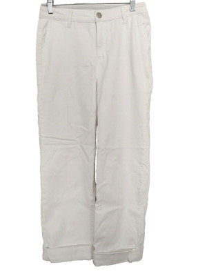 D Jeans Cuffed Stretch Jeans White Size 6 #16838