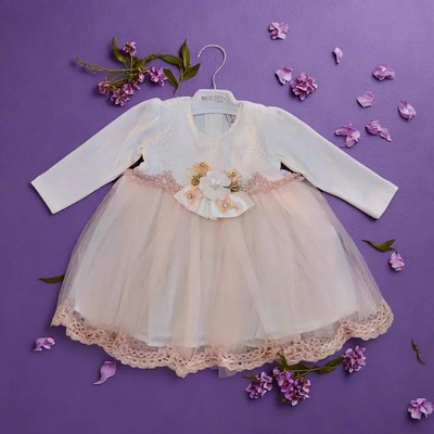 Taufkleid, Prinzessin Kleid, Spitze, 100% Baumwolle, Weiß, Größe: 74, 80, 86