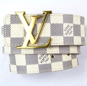 white checkered lv belt