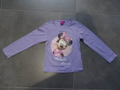 T-shirt manches longues violet imprimé Minnie DISNEY Taille 5-6 ans  - Photo 1/4