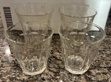 DURALEX Vintage Clear Picardie 3.5” And 3.25” Glasses Made In France Set of 4