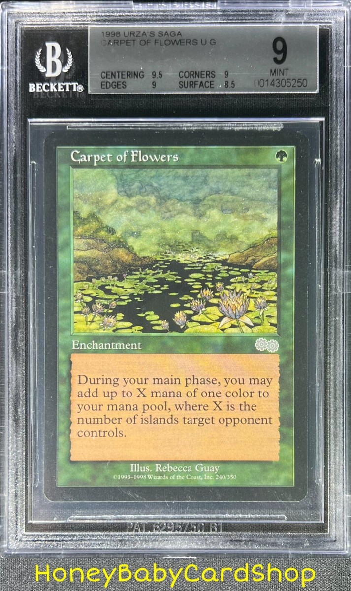 MTG Urza's Saga 1998 Carpet of Flowers BGS 9.0 MINT Silver Age