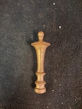 VTG  cast metal  brass tone  lamp finial 4 inches tall 1/4 x 27f standard threa