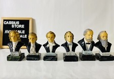 Vintage  Composers Bach, Mozart, Schu 5" Bust Statue Rubber  Bartoplas Colombia