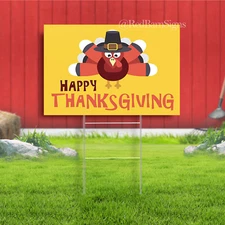 Happy Thanksgiving Yard Sign Happy Thanksgiving Sign Corrugated Plastic Yard Sig