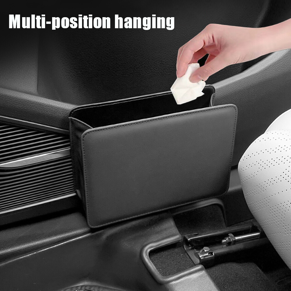 Portable Hanging Car Trash Can for Seat Back Storage and Organization