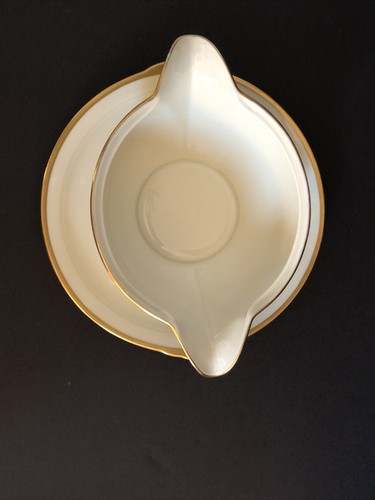 PirkenHammer/Stern, Czechoslovakia, Art Deco Gravy Boat w/atch'd Plate 5100/15 - Picture 9 of 12