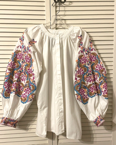 Vintage Czech/UKR Embroidered Peasant Blouse w/ tag from Trashy Diva Vintage - Picture 2 of 16