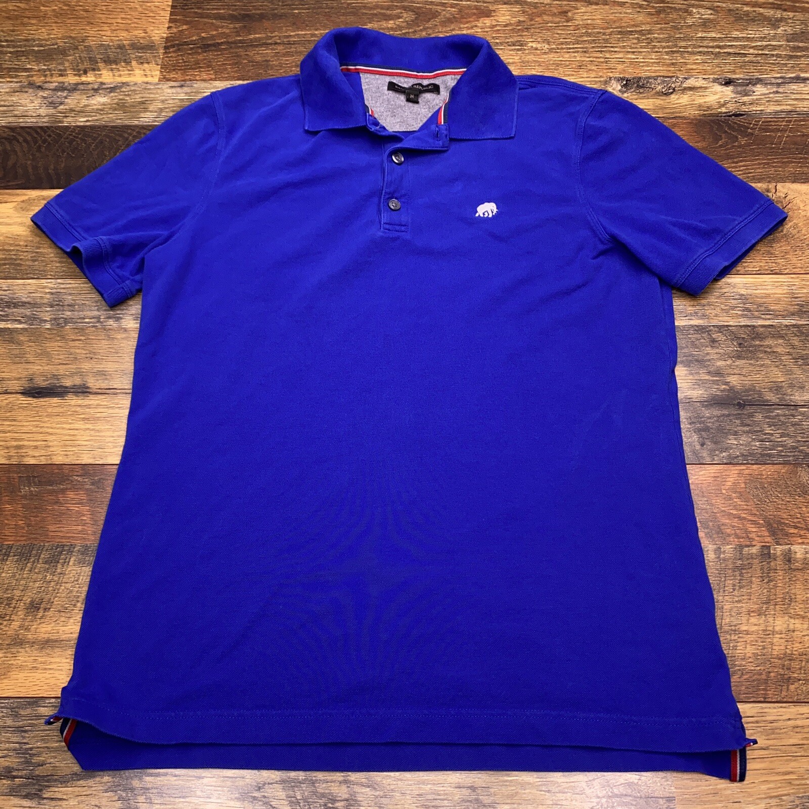 Banana Republic Polo Shirt Adult Medium Royal Blue Cotton Elephant Golf Mens eBay