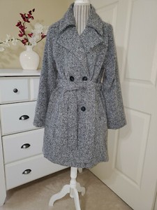 boucle pea coat