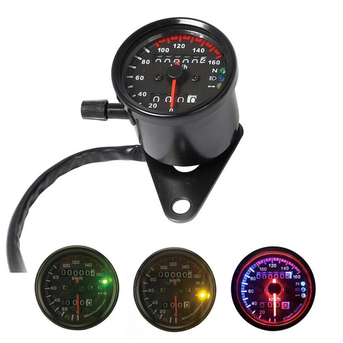 LED Backlight Signal Motorcycle Odometer Speedometer Gauge For CG125 Cafe Racer - Picture 7 of 12