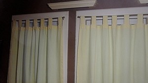 Pottery Barn Curtain Panels Set Of 2 Pale Yellow Tab Hangers