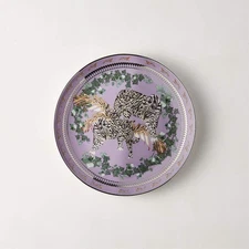 Brand New CB2 Lavender Tiger Dessert Plate Discontinued Housewarming Gift
