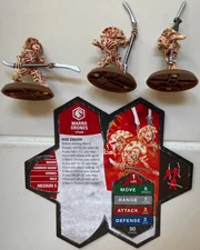 Heroscape: Marro Drones Figures & Army Card Wave 2 Utgar's Rage - VG