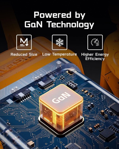 65W Charger, Alpha65 Robot Fast GaN Charger Block, 3-Port Fast Power Adapter,... - 第 4/8 張圖片