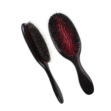 Boar Bristle Hair Brush with Nylon QuillOval Paddle Hair Brushes for Women Cu...