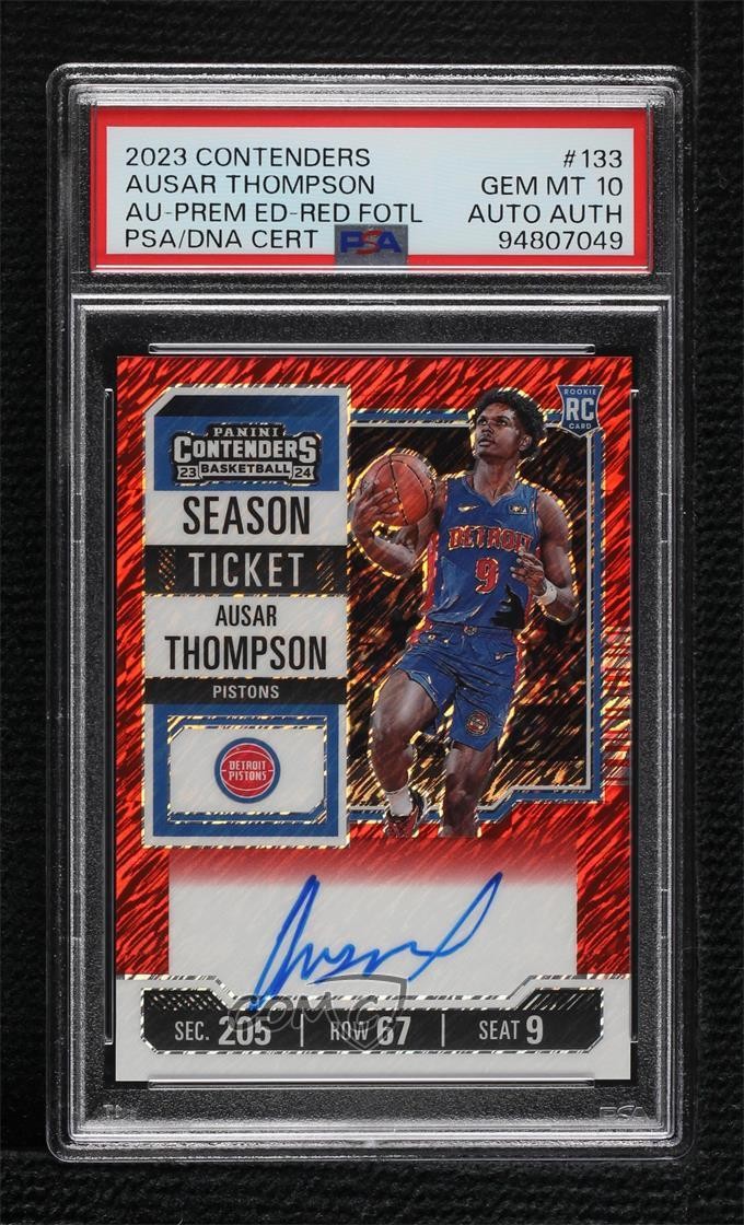 2023 Contenders Ticket 2/5 Ausar Thompson #133 PSA 10 GEM MT Rookie Auto RC 13qb