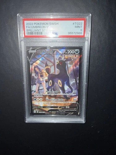 Pokémon Umbreon V Ultra Rare Full Art Holo Brilliant Stars TG22/TG30 PSA 9 2022
