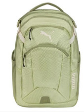 Puma Backpack Challenger 2 Green Pockets Reflective Compression Straps NWOT New