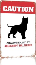 Vintage Tin Metal Signs Home D cor American Pit Bull Terrier,Text Art Poster Hom