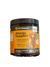 Pet Honesty Allergy Support Probiotics Omegas 90 Chews Peanut Butter PH7