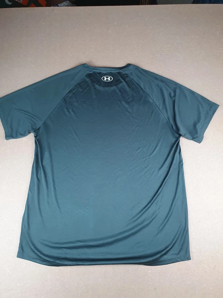 T-shirt de sport Under Armour vert foncé kaki motif taille XXL coupe loose - Photo 2/4