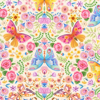 Butterflies Spring Quilting Cotton, Robert Kaufman BTY, 44'' Wide