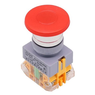 1 Stück 22mm Notfall Stop Pilzkopf Push Button Box Reset Kunststoff Rot