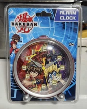 Bakugan Battle Brawlers Standard Alarm Clock Cartoon Network Battery Operate