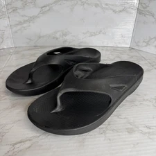 OOFOS Sandals Mens Size 12 Womens 14 Black OOriginal Recovery Flip Flop Thong