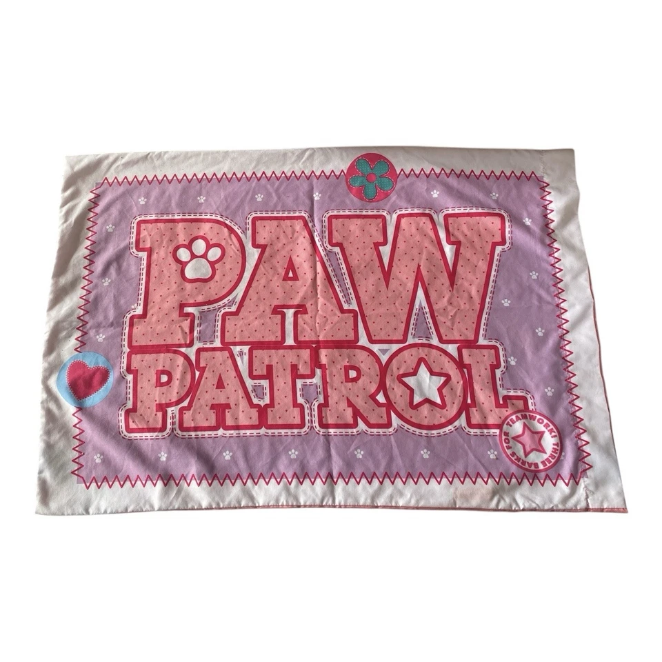 Nickelodeon PAW PATROL 3 piezas juego de sábanas dobles rosa funda de almohada plana ajustada Foto 4 de 4