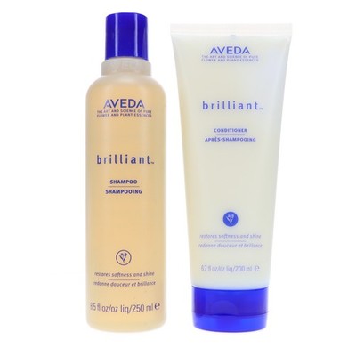 Aveda Brilliant Shampoo 8.5 oz & Conditioner 6.7 oz Combo Pack
