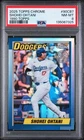 2025 Topps Chrome Shohei Ohtani #90CB-7 1990 35th Anniversary Refractor - PSA 8