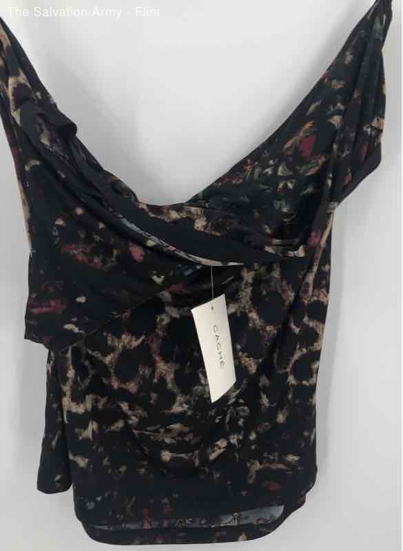 Cache Womens Multicolor Abstract One Shoulder Cas… - image 6