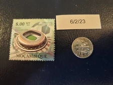 FNB Stadium First National Bank Soccer City The Calabash 2010 Mocambique Stamp