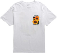 5BORO YELLOW FLOWER SS TSHIRT MEDIUM WHITE