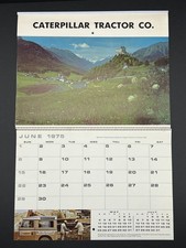 Caterpillar Tractor Company Vintage 1975 Calendar CAT Advertising Machinery