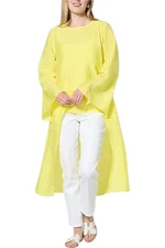 DG2 by Diane Gilman Easy Flow High-Low Drama Top & Camisole Yellow