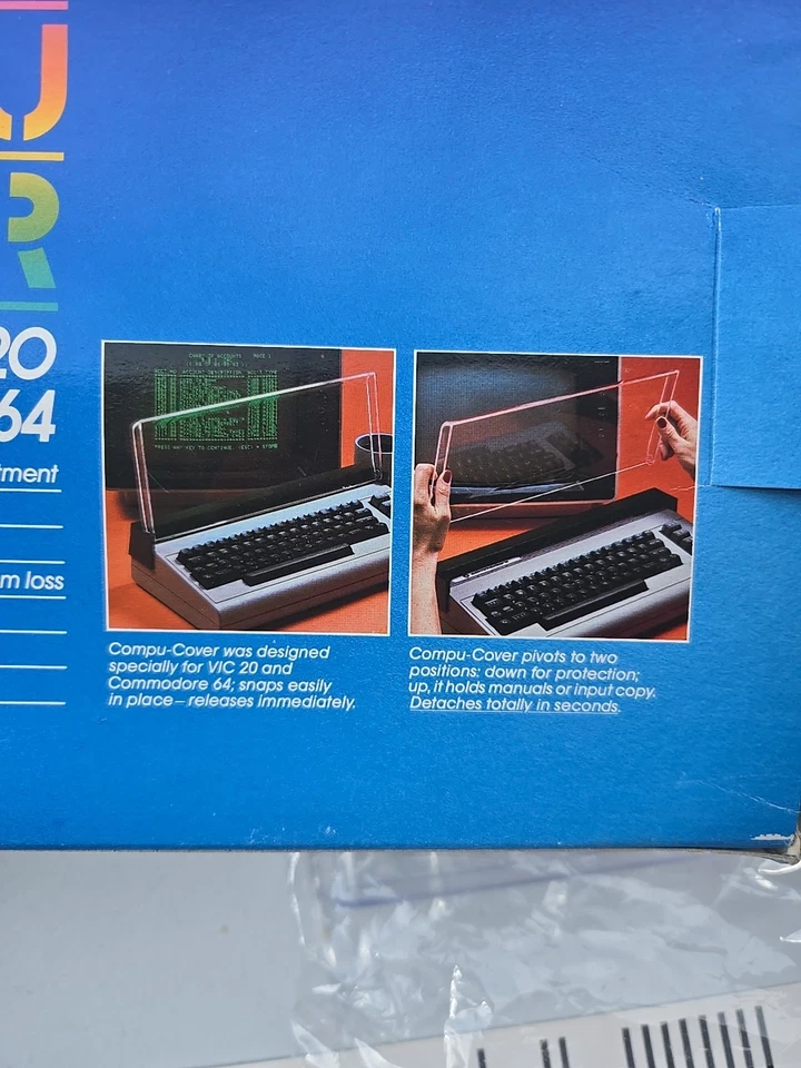 VINTAGE Compu Cover VIC 20 & Commodore Hard Plastic Keyboard Cover Protection - Image 4 of 4