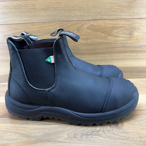 Blundstone Mens Boots Size US 11.5 Black Leather Steel Toe Chukka Ankle AU 10.5 - Picture 5 of 12