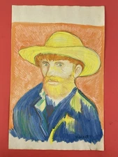 Vincent van Gogh Drawing on paper (Handmade) signed and stamped