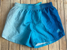 Adidas Blue Rush Running Athletic Training Shorts Youth Girls Size 10-12