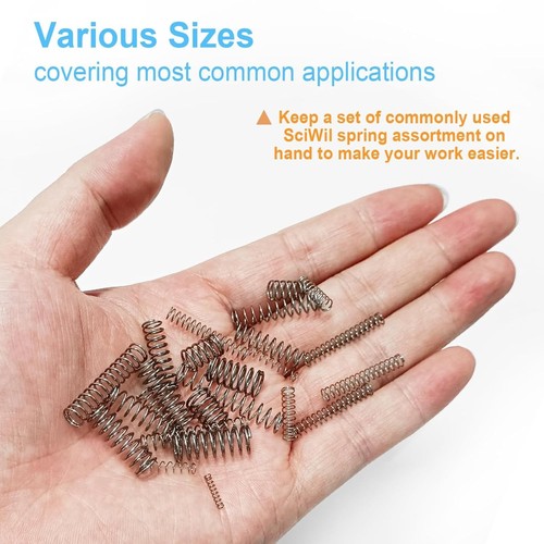 SciWil 390-Piece Compression Spring Assortment Kit, 28 Sizes Small Springs. - Picture 3 of 6