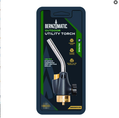 FireStarter Utility Torch with Trigger-Start Ignition and Webbed Flame